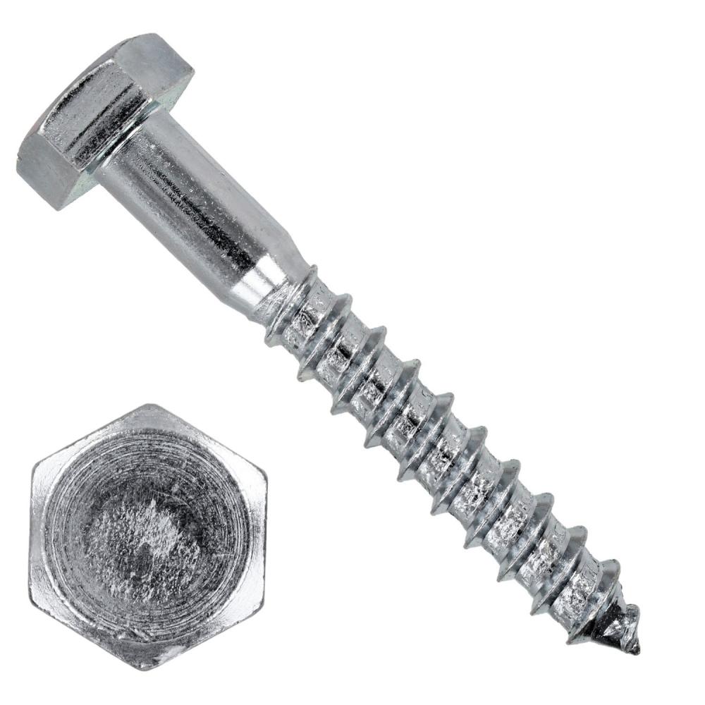Шуруп "Глухарь" с шестигр. гол. DIN 571 цинк М6*90